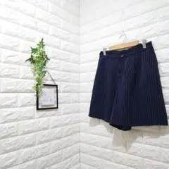 グラシア【L】レディース スカート ショートパンツ ストライプ ネイビー