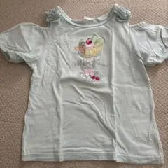 アイスクリーム刺繍ミントグリーンTシャツ 130cm