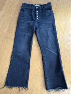 ZARA ハイウエスト ブラックデニム