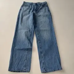 デニムパンツ ワイドパンツ ストレートパンツ カジュアルパンツ ブルー