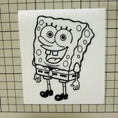 スポンジボブ ステッカー 車 タンブラー 約10cm x 7cm