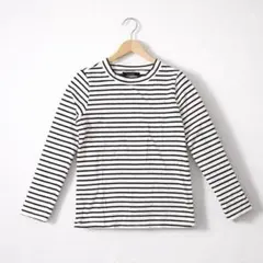 ページボーイ✨️PAGEBOY 長袖カットソー ボーダー 白 黒 長袖Tシャツ