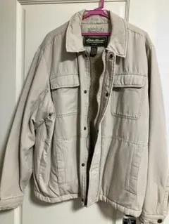 【クリーニング済】エディーバウアー 裏ボアジャケット ベージュ 2000s