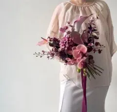 アーティフィシャルフラワーブーケ　ウェディングブーケ　造花ブーケ