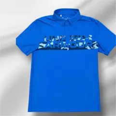 UNDER ARMOUR ゴルフポロシャツ ブルー Mサイズのサムネイル