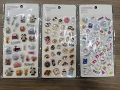 【新品未開封】3COINS ぷっくりシール 3枚セット