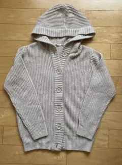 コルザ　フード付きニットカーディガン ベージュ　S