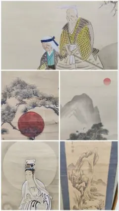 四君子 掛軸 4本セット 花鳥画 水墨画 四君子 掛軸 4本セット 花鳥画 水墨画 - メルカリ