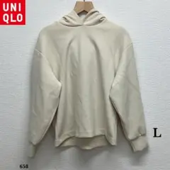 UNIQLO『ユニクロ』ドライ スウェット プルパーカー【L】オフホワイト