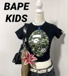 Y2K BAPE 迷彩　カモフラ　MILO ON APE HEAD Tシャツのサムネイル
