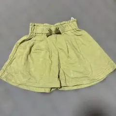 オリーブグリーン　カーキ　 ウエストリボン付きパンツ 70
