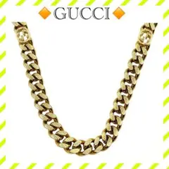 極美品 グッチ インターロッキング ネックレス ゴールド メンズ ユニセックス