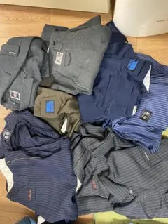 【寅壱】トライチ　作業着まとめ売り　長袖シャツセット上下セットアップ下のみの物も