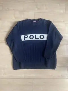 Polo sports ネイビー クルーネックニット