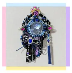 【ハンドメイド】【痛ロゼット】FLINS原神57mm缶バッジ 青色水色 紫 黒色