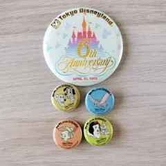 東京ディズニーランド 6周年 バッジセット