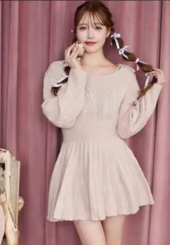 one after another NICE CLAUP ニットワンピース