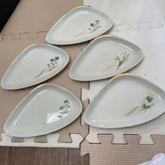 橘吉　貝型　 プレート 5枚セット 金彩 皿