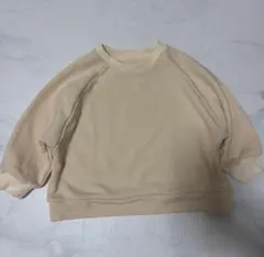 キッズトレーナー　無地mtm アイボリー　韓国子供服　90