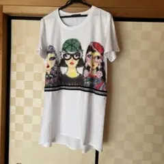 Tanppoppo タンポポ　チュニックTシャツ　スパンコール