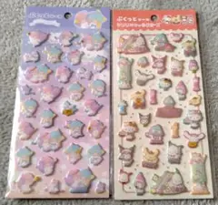 サンリオキャラクターズ＆リトルツインスターズ　ぷくっとシール