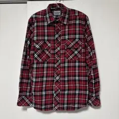 「即日発送」M VILLAND ネルシャツ レッド 長袖チェック柄