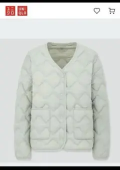 ユニクロ　ウルトラライトダウンリラックスジャケット Mサイズ　ライトグリーン