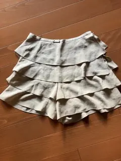 フリルショートパンツ　フリーサイズ　ベージュ