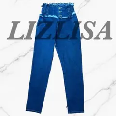 美品　リズリサ　ハイウエスト　y2K フリルスキニーデニム リボン　伸縮性ありのサムネイル