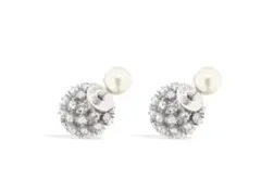 【新品未使用】DIOR ディオール トライバル ピアス パール シルバー