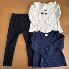 長袖Tシャツとレギンスセット 100cm