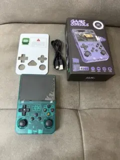 R36S ゲームコンソール グリーン