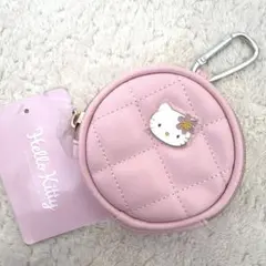サンリオ ハローキティ ピンクキルト カラビナ付きミニポーチ