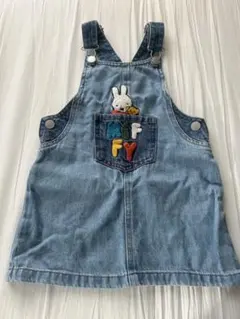 next デニムジャンバースカート 2-3歳 ミッフィー刺繍