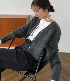 CAPRICIEUX LÉMAGE ダークグレー カーディガン