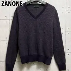 ★美品★ザノーネ Vネックニット ネイビー ウール SLOWEAR スキッパー ZANONE ウール ミドルゲージ 襟付スキッパー ニットポロ | DUE blog