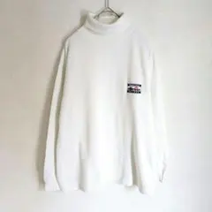 エレッセ　Ellesse 　タートル 長袖　トップス　ロゴ刺繍　L　ゴルフ　白のサムネイル