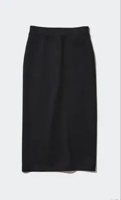 ★UNIQLO★ ドライスウェットナローマキシスカートブラック【L】