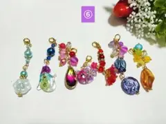 ⑥、オリジナル天然石チャームセット