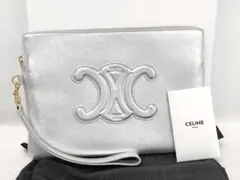 【極美品・付属品完備】CELINE トリオンフ クラッチバッグ シルバー