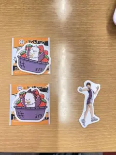 ハイキュー　スシローコラボ　ステッカー・ピックセット　白鳥沢学園