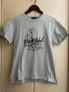 Black Label ウサギプリント Tシャツ 水色