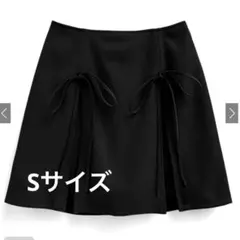 GRL グレイル　インパン付きリボンスリットミニスカートtt015ブラック　S
