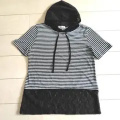【Mi☆様専用】sloop スループ　裾レース ストライプTシャツ