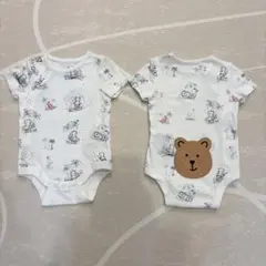 GAPくまけつロンパース 2枚セット　双子