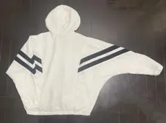 ホワイトフード付き　ストライプジャケット