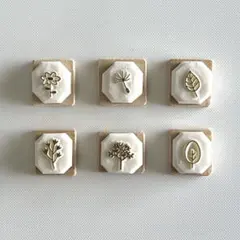 消しゴムはんこ　6点セット　ハンドメイド