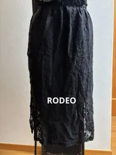 RODEO CROWNS ブラックレーススカート 腰ゴムフリーサイズのサムネイル