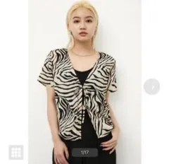LAGUAGEMゼブラ柄ショートスリーブシャツmoussySLYmusinsaのサムネイル