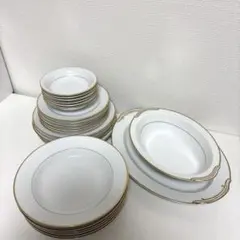 ノリタケ シグニチャープラチナ＆クレストウッドプラチナ17点セット